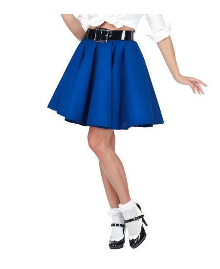 FALDA AZUL AÑOS 50 ROCK AND ROLL