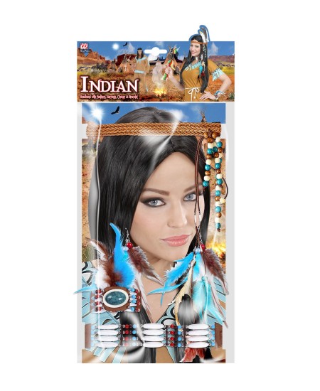 SET DE COMPLEMENTOS INDIA AZULES