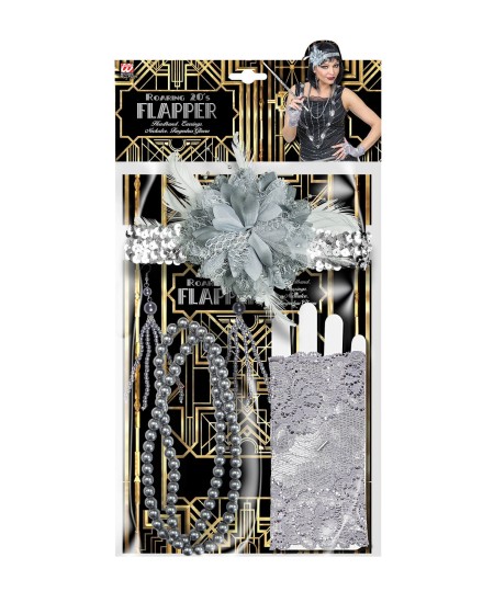 SET DE COMPLEMENTOS CHARLESTON PLATEADOS