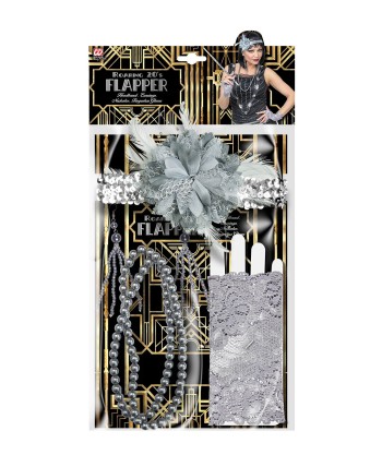 SET DE COMPLEMENTOS CHARLESTON PLATEADOS