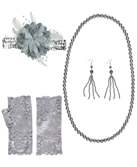 SET DE COMPLEMENTOS CHARLESTON PLATEADOS