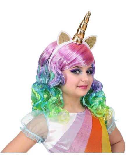 PELUCA RIZADA DE COLORES INFANTIL