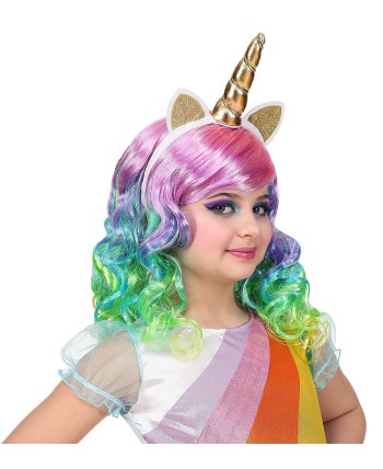 PELUCA RIZADA DE COLORES INFANTIL