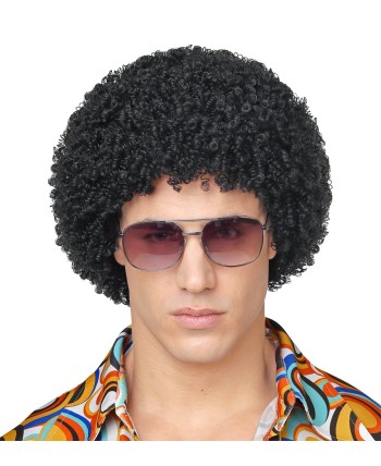 PELUCA RIZADA MORENA/NEGRA MICRORIZO AÑOS 70