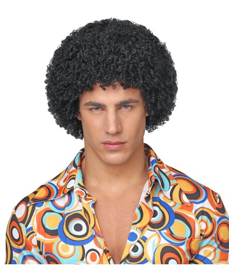 PELUCA RIZADA MORENA/NEGRA MICRORIZO AÑOS 70