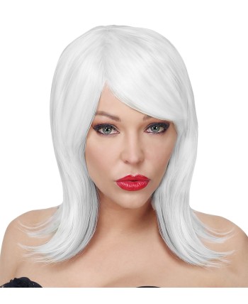 PELUCA BLANCA CON FLEQUILLO LADEADO NOEMI