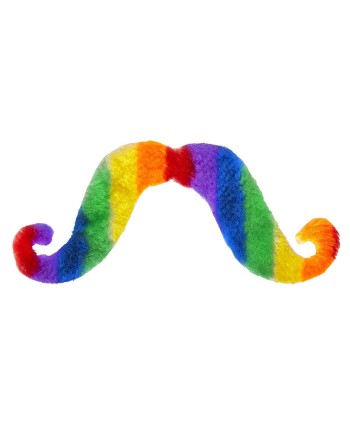 BIGOTE ARCOIRIS CON ADHESIVO