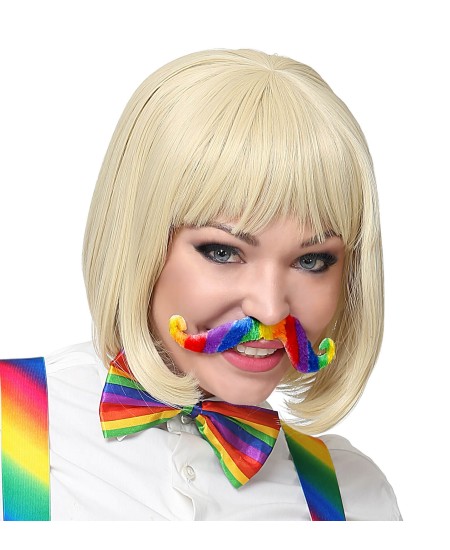 BIGOTE ARCOIRIS CON ADHESIVO