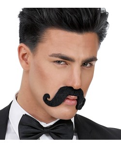 BIGOTE GIGANTE HOMBRE NEGRO CON ADHESIVO