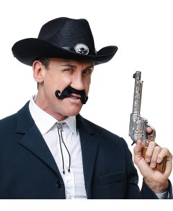 BIGOTE GIGANTE HOMBRE NEGRO CON ADHESIVO 2