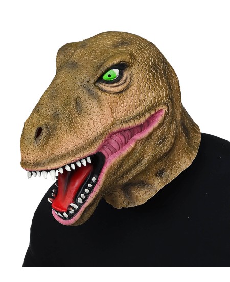 CARETA DE DINOSAURIO CON DIENTES