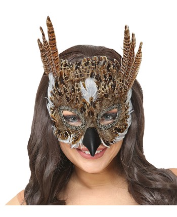 ANTIFAZ BUHO CON PLUMAS