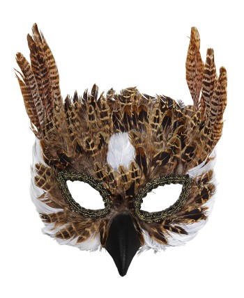 ANTIFAZ BUHO CON PLUMAS