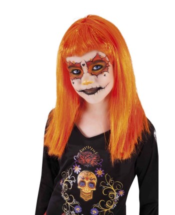 PELUCA VAMPIRESA TRAVIESA NARANJA INFANTIL