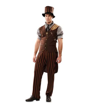 DISFRAZ DE STEAMPUNK CHALECO MARRON