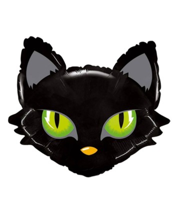 GLOBO DE HELIO CABEZA GATO NEGRO