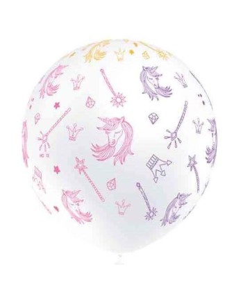 GLOBOS UNCORNIOS Y VARITAS 8 UNIDADES