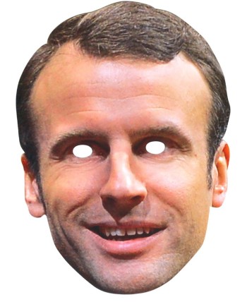 CARETA EMMANUEL MACRON CARTON PLASTIFICADO