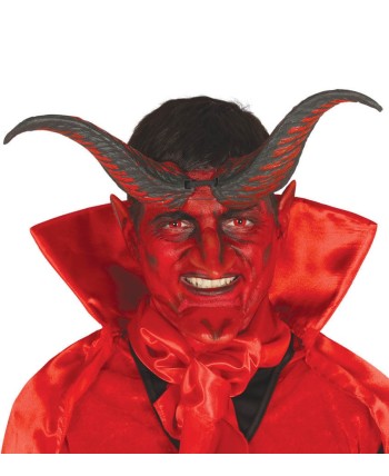 CUERNOS DEMONIO NEGROS Y ROJOS