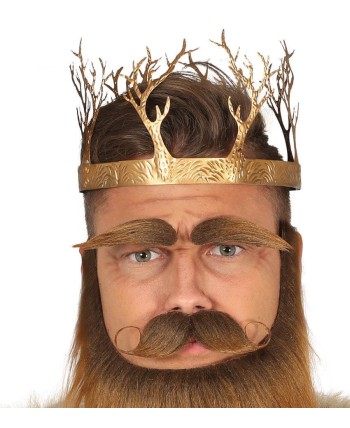 CORONA METALICA ARBOLES DORADA