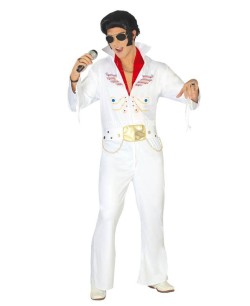DISFRAZ DE ELVIS SENCILLO CON DIBUJOS EN PECHO PARA HOMBRE