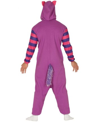 DISFRAZ DE GATO BUZO ALICIA RAYADO ROSA Y MORADO PARA HOMBRE