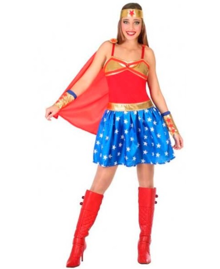 DISFRAZ DE SUPERHEROINA WONDER PARA MUJER