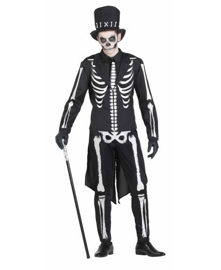 DISFRAZ DE ESQUELETO CHAQUE DIA DE MUERTOS PARA HOMBRE