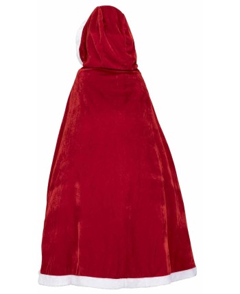 CAPA ROJA CON CAPUCHA TERCIOPELO NIÑA