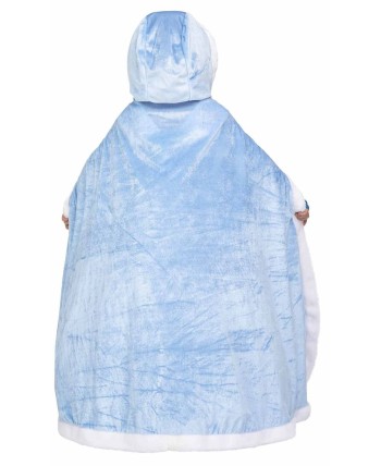 CAPA AZUL CON CAPUCHA TERCIOPELO PARA NIÑA