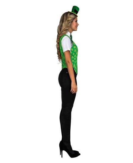 CHALECO SAN PATRICIO TREBOLES PARA MUJER