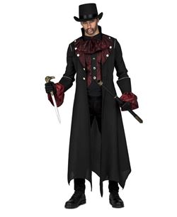 DISFRAZ DE VAMPIRO GOTICO ABRIGO LARGO