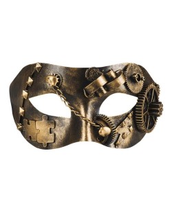 ANTIFAZ STEAMPUNK ROTISMO ENGRANAJES Y PUZLE ORO