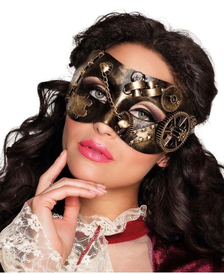 ANTIFAZ STEAMPUNK ROTISMO ENGRANAJES Y PUZLE ORO