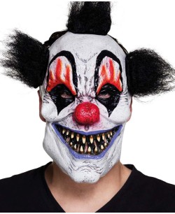 CARETA PAYASO TERROR 3 MECHONES NEGROS