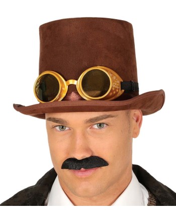 CHISTERA STEAMPUNK MARRON DELUXE CON GAFAS