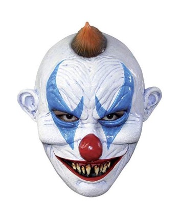 CARETA PAYASO TETRICO MECHON NARANJA