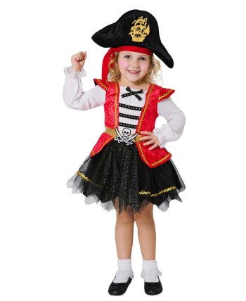 DISFRAZ DE PIRATA CARIBEÑO SOMBERO PARA NIÑO