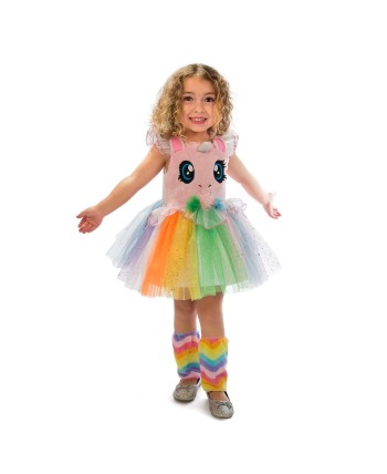DISFRAZ DE UNICORNIO ROSA TUTU COLORES PARA NIÑA