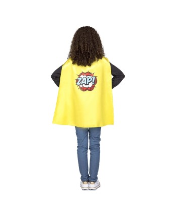 CAPA AMARILLA SUPERHEROE ZAP INFANTIL CON ANTIFAZ