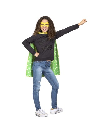 CAPA AMARILLA SUPERHEROE ZAP INFANTIL CON ANTIFAZ