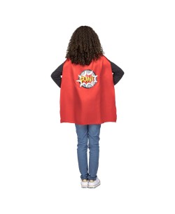 CAPA ROJA SUPERHEROE POW INFANTIL CON ANTIFAZ