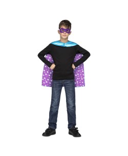 CAPA AZUL SUPERHEROE BAM INFANTIL CON ANTIFAZ 2