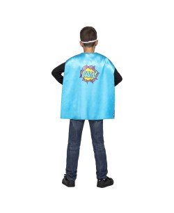 CAPA AZUL SUPERHEROE BAM INFANTIL CON ANTIFAZ