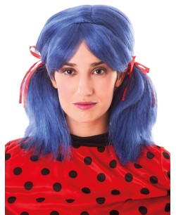 PELUCA LADY AZUL CON COLETAS