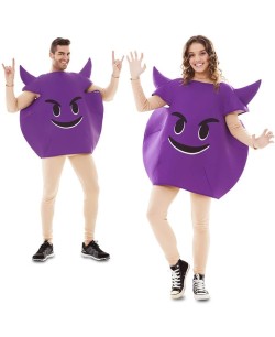 DISFRAZ DE EMOTICONO DIABLILLO MORADO