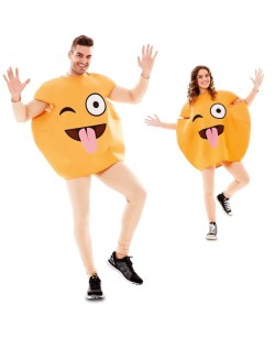 DISFRAZ DE EMOTICONO GUIÑO GAMBERRO