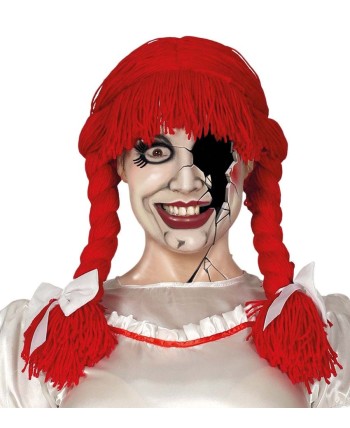 PELUCA TRENZAS DE LANA ROJAS