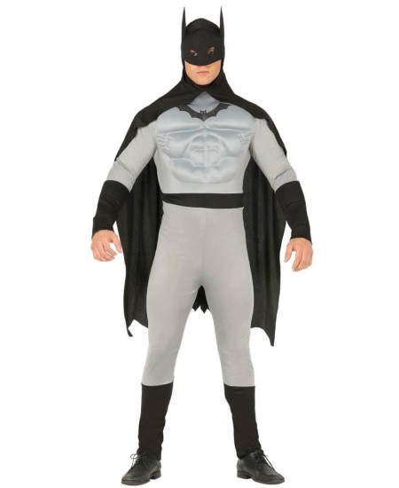 DISFRAZ DE HOMBRE MURCIELAGO GRIS MUSCULOSO PARA HOMBRE