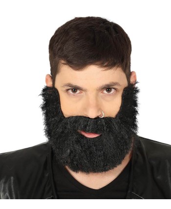 BARBA NEGRA MEDIANA TUPIDA ADHESIVA